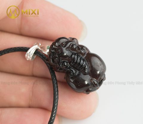 Mặt Dây Tỳ Hưu Thạch Anh Đen Khói