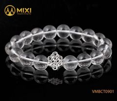VT Thạch Anh Trắng 1A_10 mix Charm Cát Tường Bạc 925_BCT02