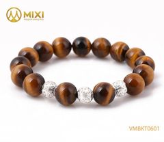 VT Mắt Hổ Nâu 2A_12 mix Charm Bi Kim Tiền Bạc 925_8_BBKT01
