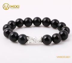 VT Núi Lửa Obsidian_12 mix Charm Đầu Rồng Bạc 999_BDR03