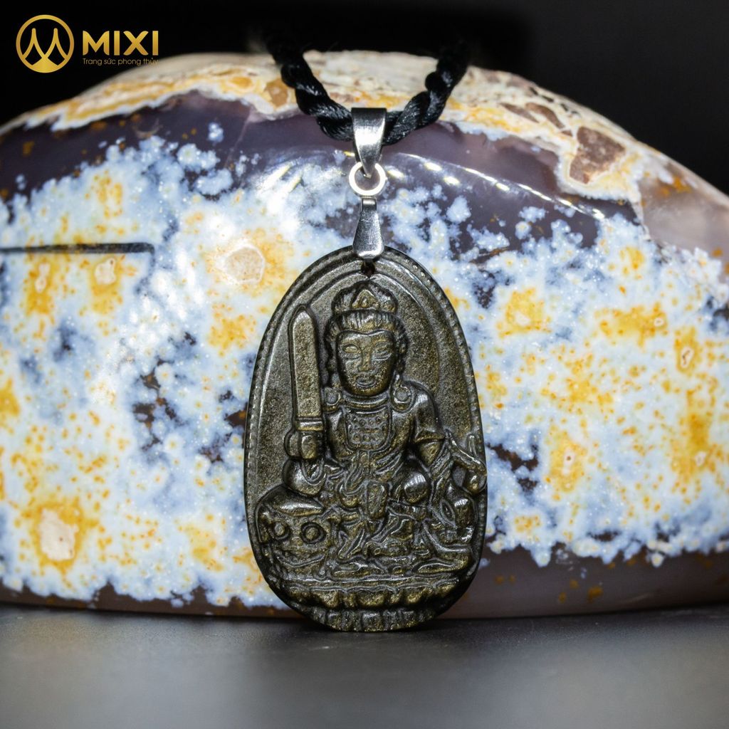 PBM Văn Thù Bồ Tát Obsidian Rainbow