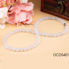 Vòng Cổ Đá Mã Não Trắng