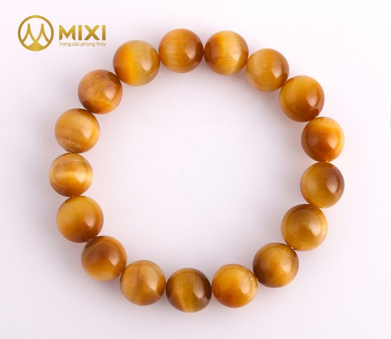 Vòng Tay Mắt Hổ Vàng Tươi 2A