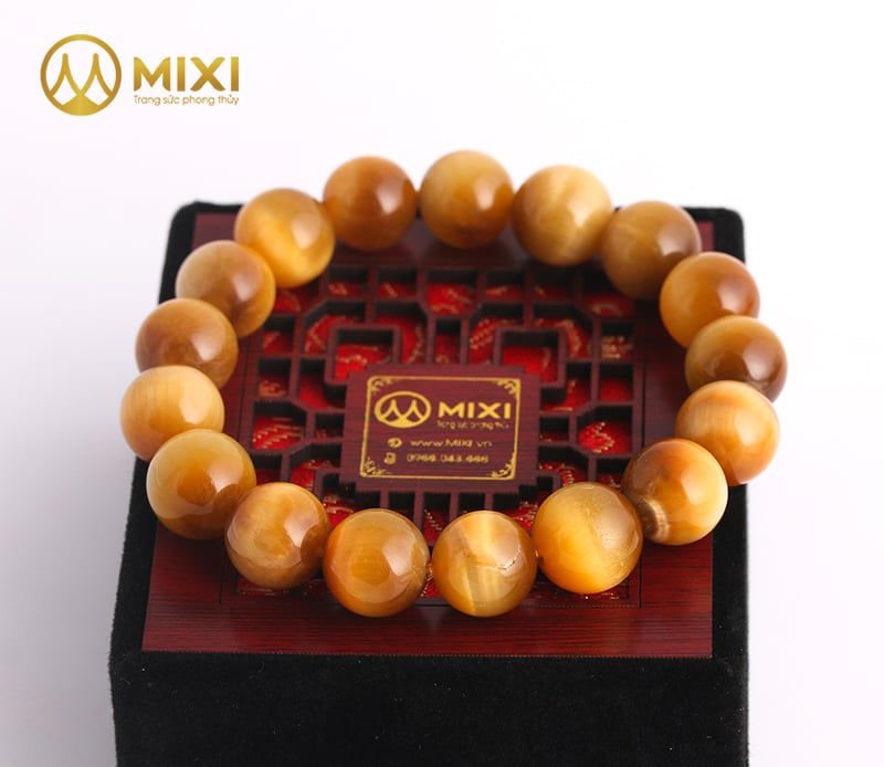 Vòng Tay Mắt Hổ Vàng Tươi 2A