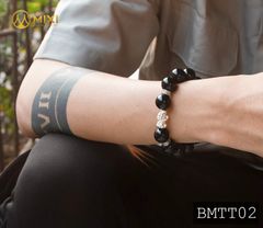 VT Đá Núi Lửa Obsidian_14 Mix Charm Tỳ Hưu Bạc 999_18_BTH02