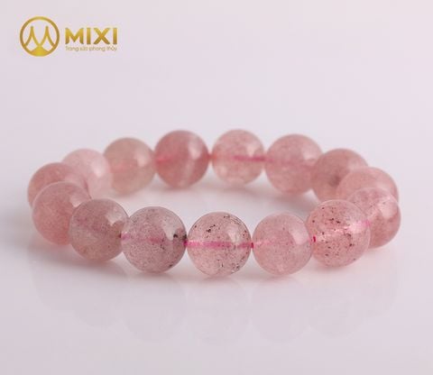 Vòng Tay Thạch Anh Dâu Tây Hồng 2A