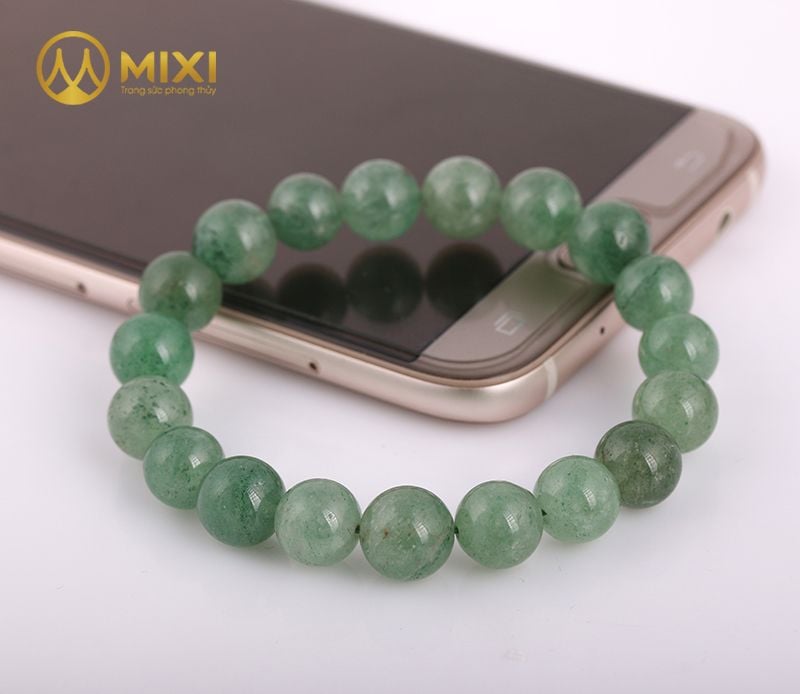 Vòng Tay Thạch Anh Dâu Tây Xanh