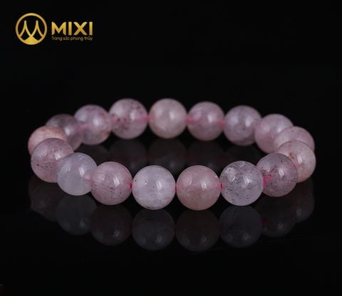 Vòng Tay Thạch Anh Dâu Tây Hồng 1A