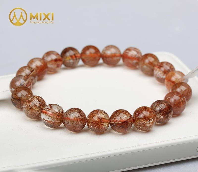 Vòng Tay Thạch Anh Tóc Đỏ 3A