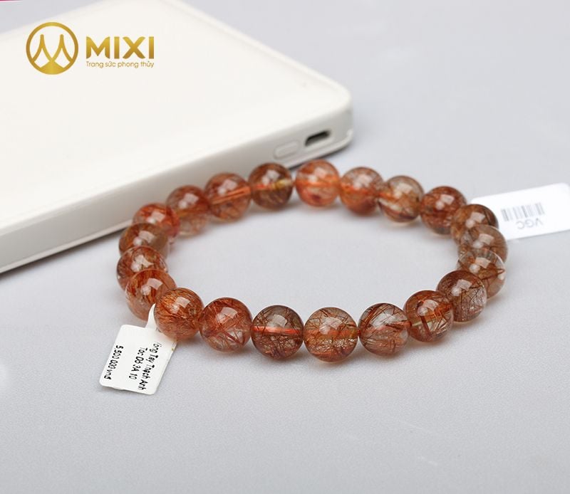 Vòng Tay Thạch Anh Tóc Đỏ 3A
