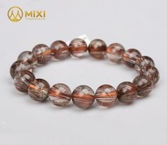Vòng Tay Thạch Anh Tóc Nâu Đỏ 5A