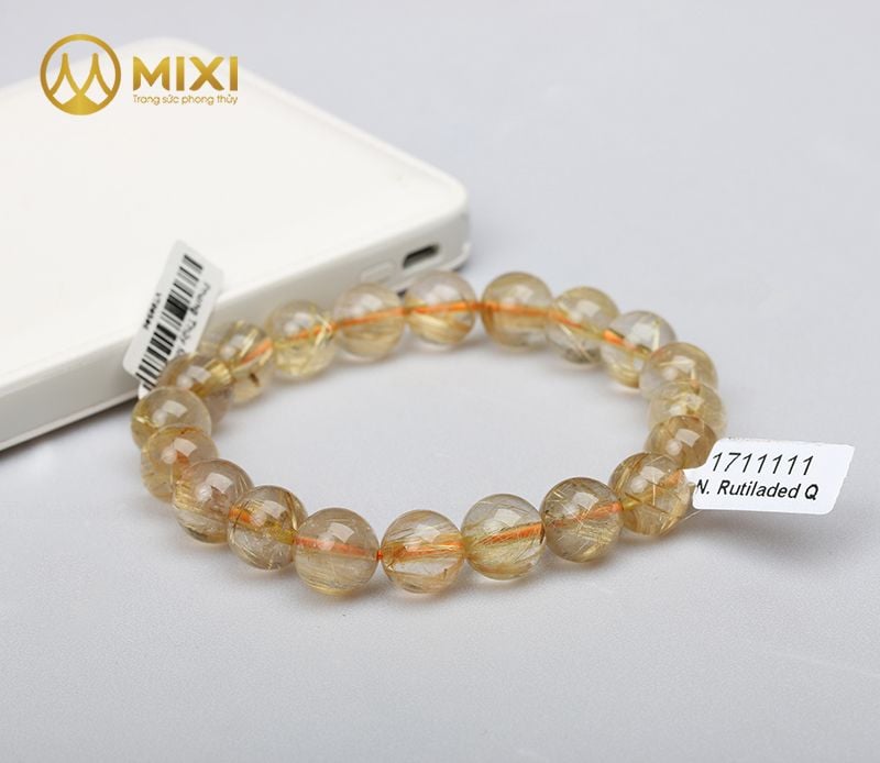 Vòng Tay Thạch Anh Tóc Vàng 3A