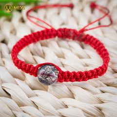 Vòng Tay Chỉ Đỏ Mix Hạt Đá Thạch Anh Tóc Đen 2A
