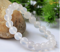 Vòng Tay Đá Mã Não Trắng