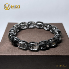 Vòng Tay Đốt Trúc Thạch Anh Tóc Đen 5A