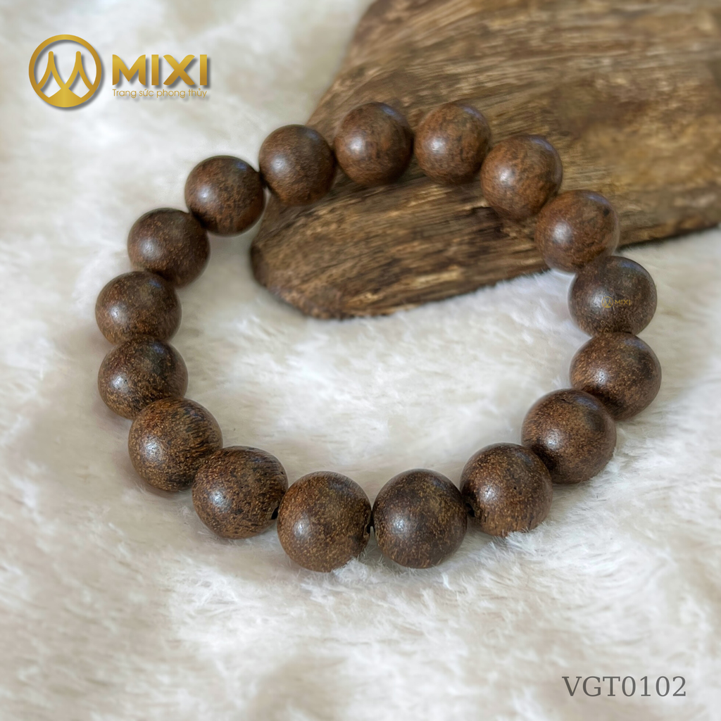Vòng Tay Gỗ Trầm Rin Tròn