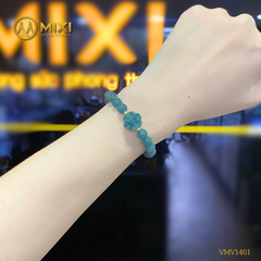 Vòng Tay Ngọc Lam Hoa Mai_6_ Mix Bi Vàng 10k