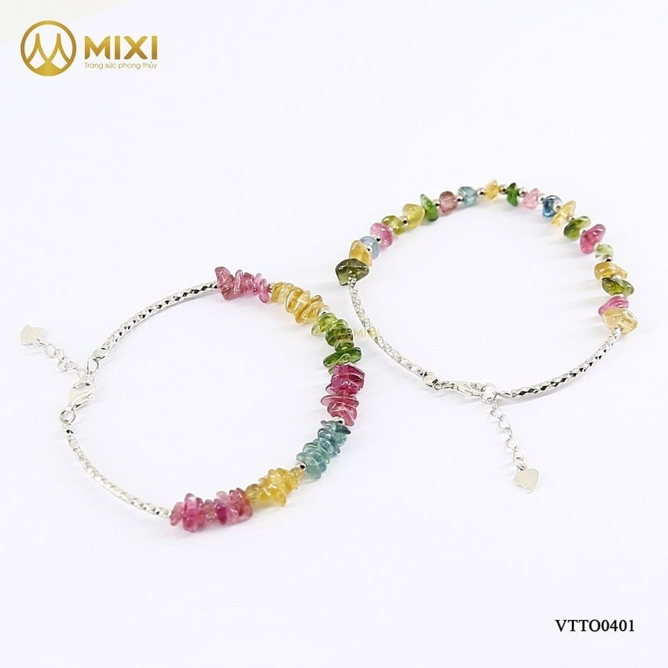 Vòng Tay Tourmaline Bạc Dẹt