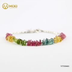 Vòng Tay Tourmaline Bạc Dẹt