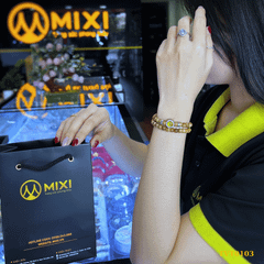 Vòng Tay Trầm Hương Tốc Vườn_6 Mix Charm Hạt Đá Bọc Bạc 925