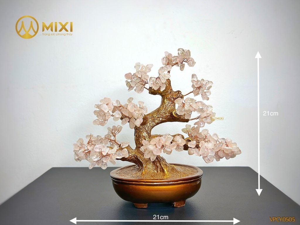 Cây Tài Lộc Thạch Anh Hồng