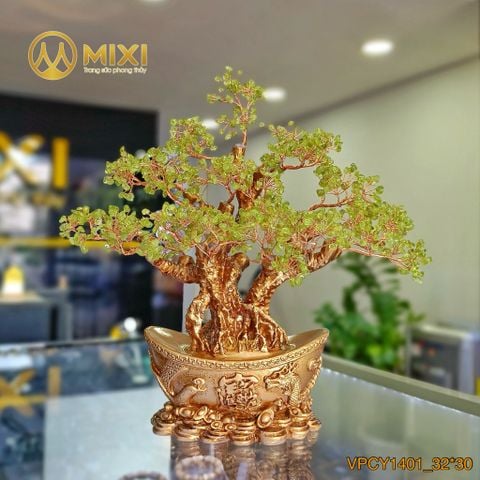 Cây Tài Lộc Peridot Thỏi Vàng