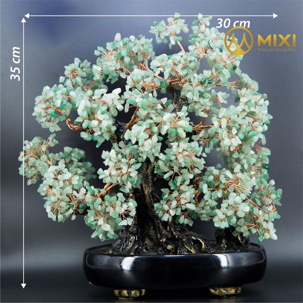 Cây Tài Lộc Thạch Anh Xanh