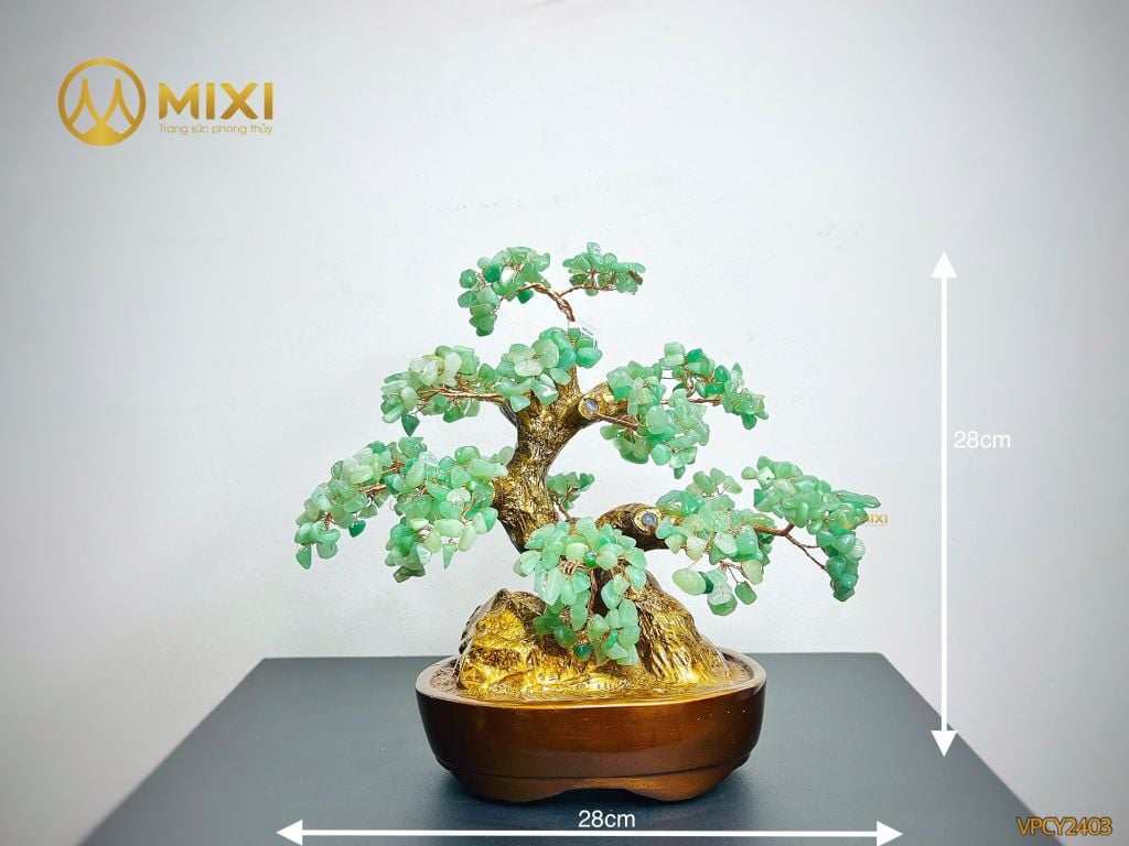 Cây Tài Lộc Thạch Anh Xanh