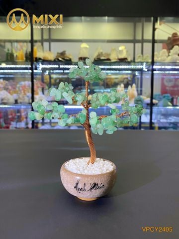 Cây Tài Lộc Thạch Anh Xanh Mini