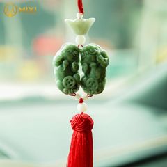 Dây Treo Ô Tô Cặp Tỳ Hưu Ngọc Jade