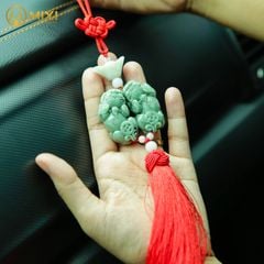Dây Treo Ô Tô Cặp Tỳ Hưu Ngọc Jade
