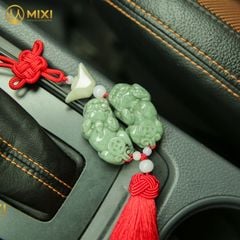 Dây Treo Ô Tô Cặp Tỳ Hưu Ngọc Jade