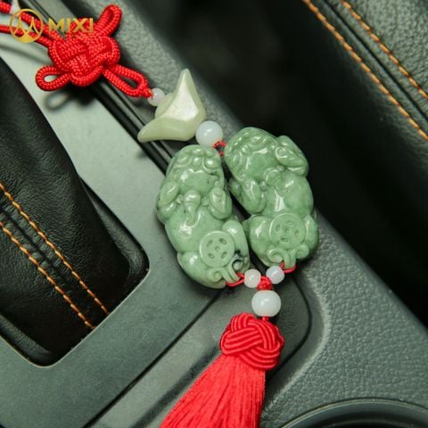 Dây Treo Ô Tô Cặp Tỳ Hưu Ngọc Jade
