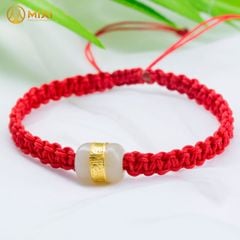 Vòng Tay Chỉ Đỏ Mix Lu Thống Mạ Vàng