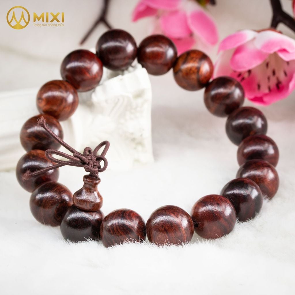 Vòng Tay Gỗ Sưa Hồ Lô Tết Cát Tường