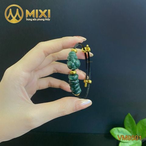 VT Dây Cáp Đen Tỳ Hưu Lam Ngọc 2A Mix Ngũ Điếu