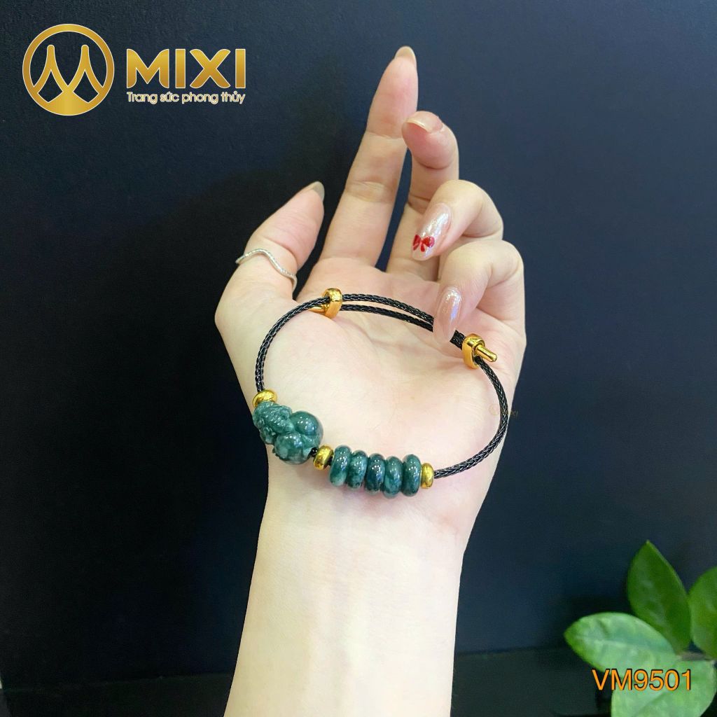 VT Dây Cáp Đen Tỳ Hưu Lam Ngọc 2A Mix Ngũ Điếu