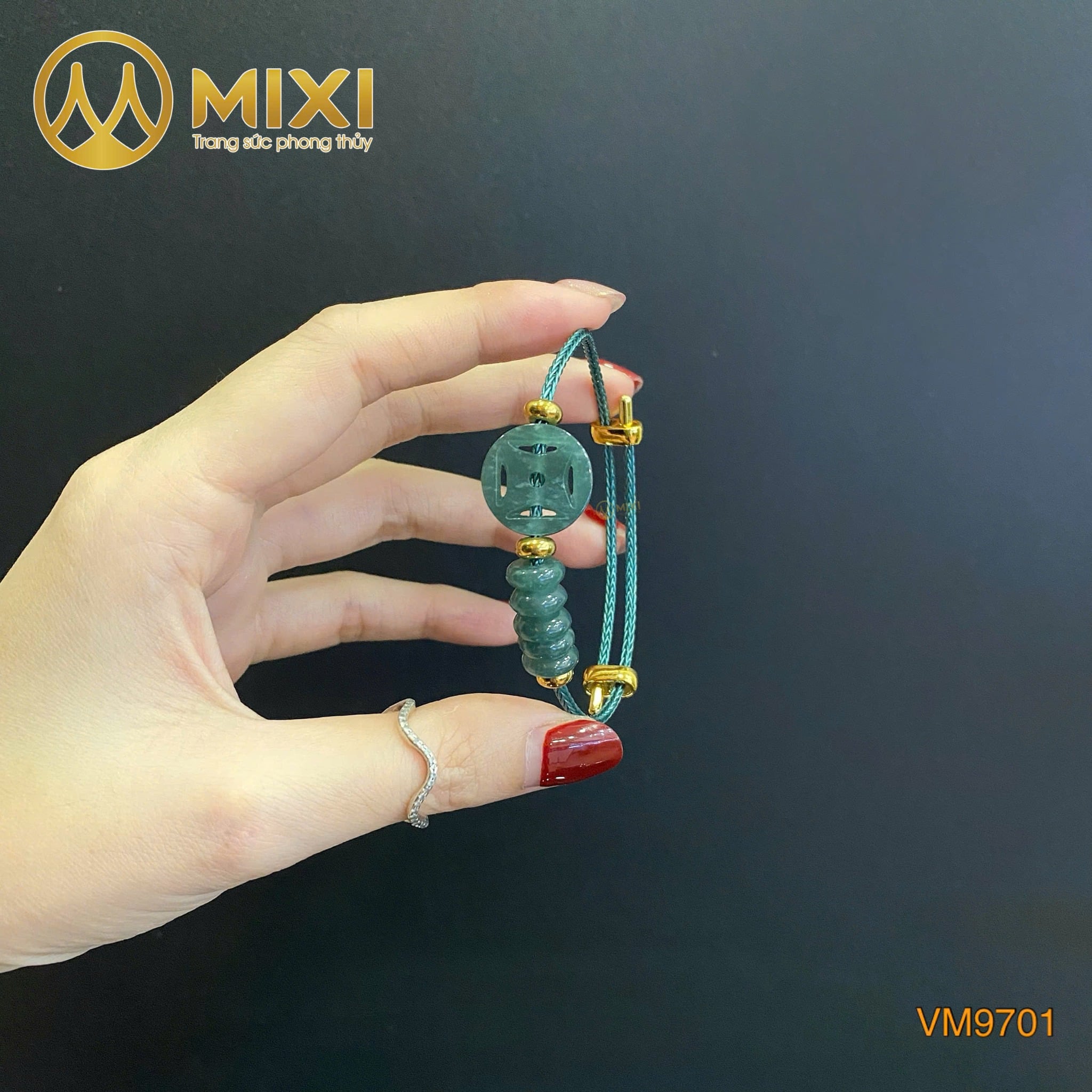 VT Dây Cáp Đồng Xu Lam Ngọc 2A Mix Ngũ Điếu