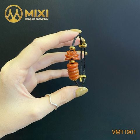 VT Dây Cáp Hoa Sen Ngọc Huyết Đỏ 2A Mix Ngũ Điếu