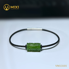 VT Dây Cáp Lu Thống Ngọc Bích Nephrite Khắc Hoa Văn