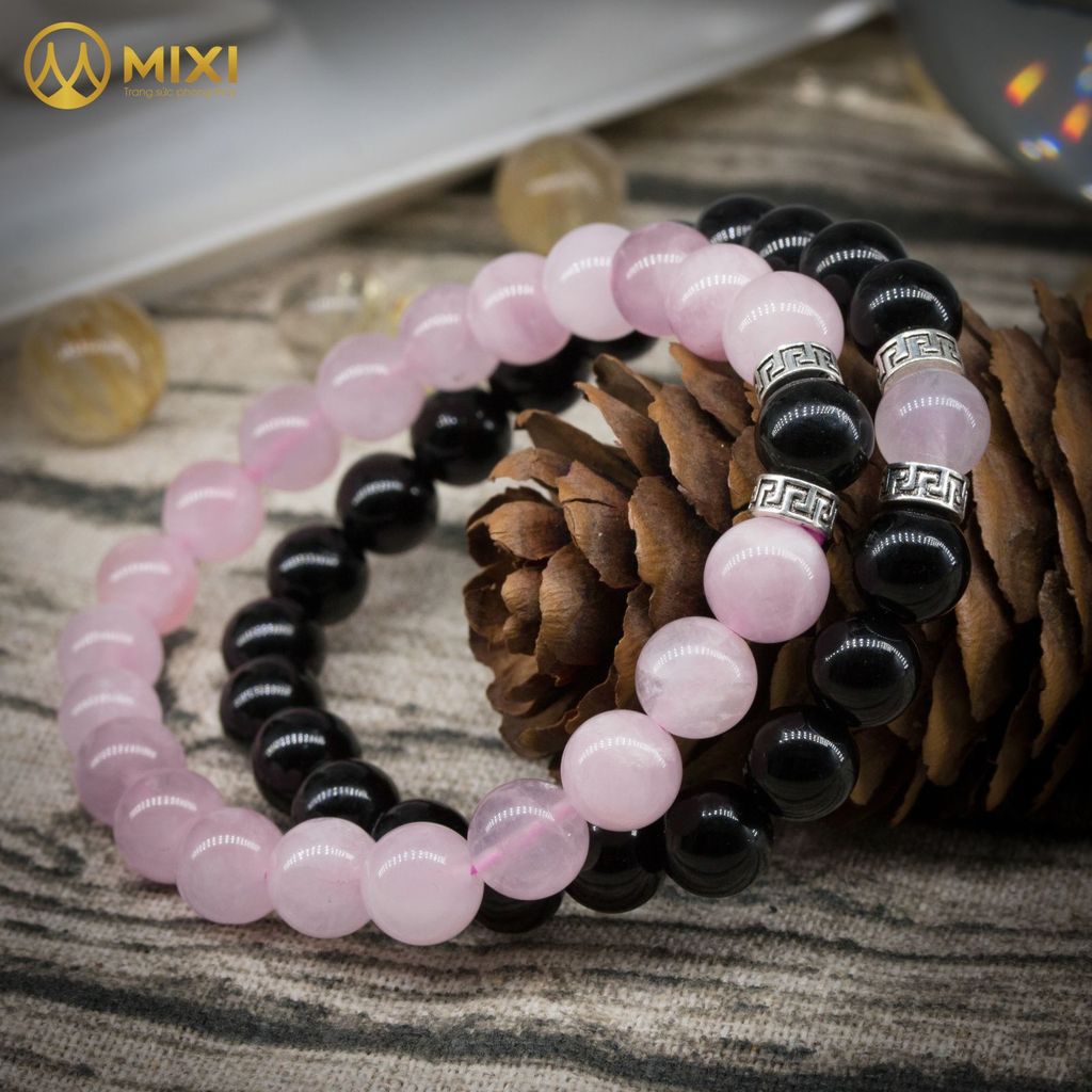 VT Thạch Anh Hồng Madagascar Mix Hạt Đá Núi Lửa
