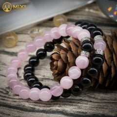 VT Thạch Anh Hồng Madagascar Mix Hạt Đá Núi Lửa