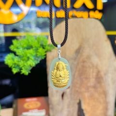 PBM Thiên Thủ Thiên Nhãn Bồ Tát Ngọc Bích Nephrite Mạ Vàng
