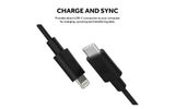  Dây sạc Griffin USB-C to Lightning Cable - 1.2m - Black (GP066BLK) 