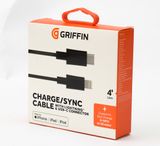  Dây sạc Griffin USB-C to Lightning Cable - 1.2m - Black (GP066BLK) 