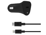  Sạc điện thoại trên xe hơi Griffin PowerJolt USB-C PD 18W Car Charger with USB-C to Lightning Cable (GP-083-BLK) 