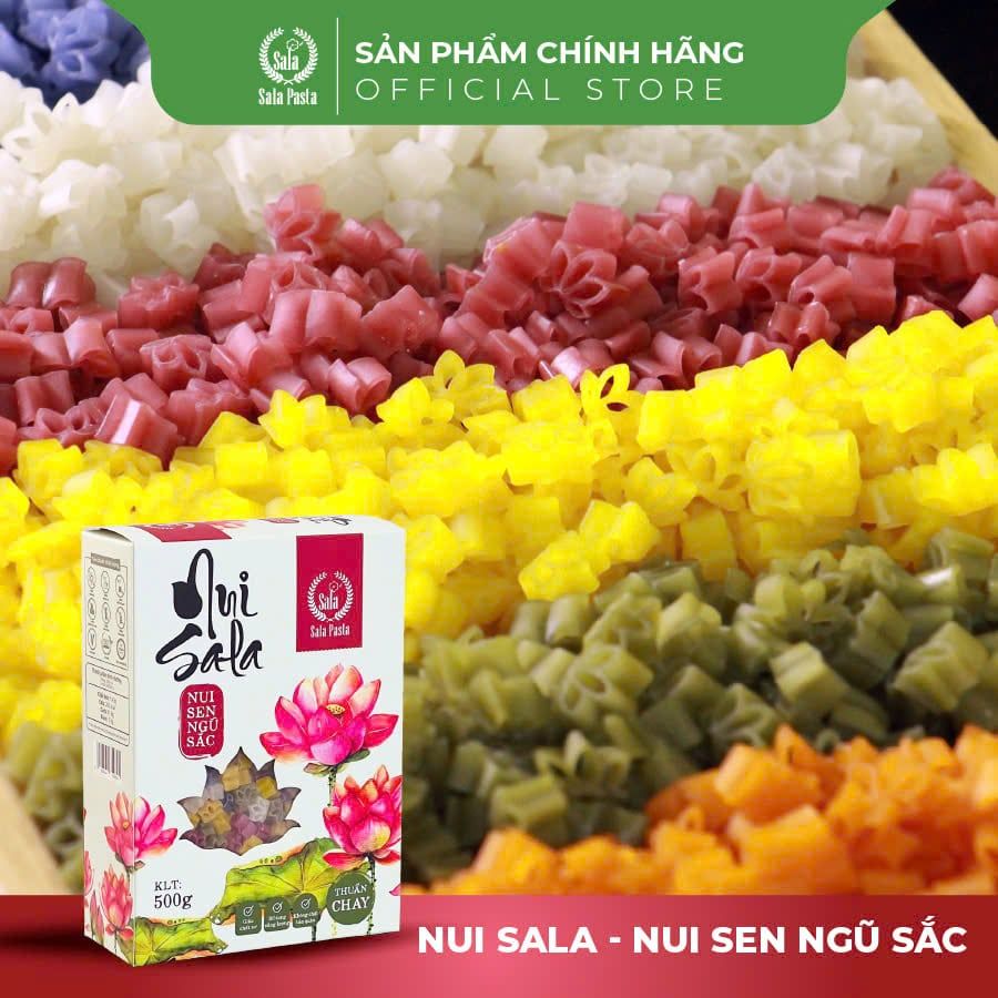 Nui Sala Hình Sen Ngũ Sắc Rau Củ Tự Nhiên 500g– Sala Pasta