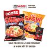  Combo 5 gói mì cay Sasin vị kim chi + 5 gói mì cay Sasin vị soyum + 10 gói xốt ớt độ 