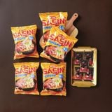  Combo 5 gói mì cay Sasin vị kim chi + 5 gói mì cay Sasin vị soyum + 10 gói xốt ớt độ 