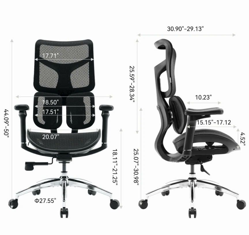 Ghế công thái học ergonomic Sihoo Doro S100 (Bản chân nhôm cao cấp)